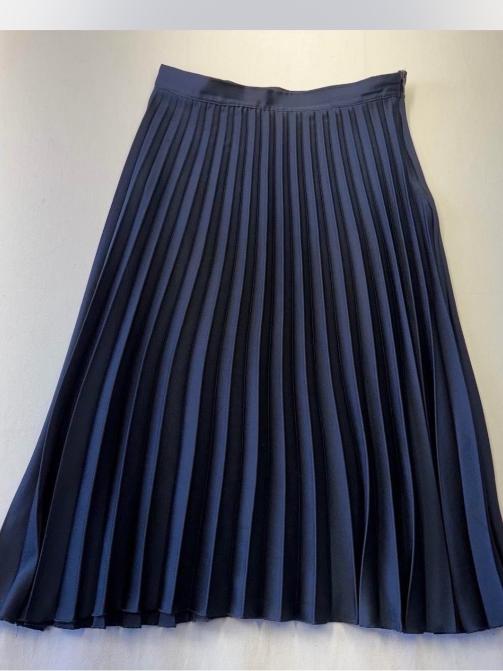 Banana Republic Pleated Midi Skirt in Navy Blue